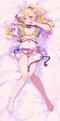 1girls absurdres bed bikini blonde_hair dakimakura dakimakura_design female female female_only highres human human_only light-skinned_female light_skin long_hair looking_at_viewer magia_record:_mahou_shoujo_madoka_magica_gaiden mahou_shoujo_madoka_magica momoko_togame nervous paru_rari red_eyes solo solo_female tagme togame_momoko voluptuous voluptuous_female young