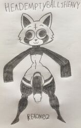 anthro big_penis black_body clothed clothing crop_top derp_eyes english_text genitals hi_res humor male male_focus male_only mammal multicolored_body pantsless penis presenting presenting_penis procyonid raccoon rex_(rexon02) rex_raccoon_(rexon02) rexon02 shirt simple_background small_waist solo solo_male text thick_thighs toony topwear traditional_media_(artwork) two_tone_body white_background white_body wide_hips