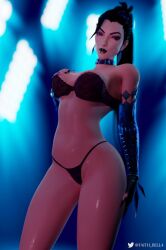 1girls 3d blue_hair clothed faithbell female female_only k/da_all_out_kai'sa k/da_all_out_series kai'sa league_of_legends looking_at_viewer riot_games tagme