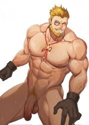 1boy 1male abs bara beard big_arms big_chest blonde_hair chest_hair cyrus_(genshin_impact) daddy dilf facial_hair flaccid flaccid_penis genshin_impact gloves hairy hairy_chest large_pectorals male male_only monocle muscle muscles muscular muscular_arms muscular_chest muscular_male naked necklace nipples no_clothes pectorals penis pubic_hair sangewenhaox solo veins