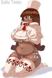 breasts chubby chubby_female cocoa_cookie cookie_run dark-skinned_female female nadia_toxinz thick_thighs thighhighs wholesome