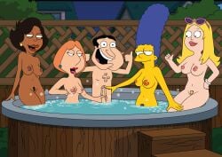 1boy 4girls 4milfs accurate_art_style alpha_male american_dad big_breasts big_penis black_hair blonde_hair blue_hair breasts completely_nude completely_nude_female completely_nude_male crossover dark-skinned_female diablodivinity donna_tubbs erect_penis family_guy francine_smith gangbang glenn_quagmire hairy_pussy harem hot_tub imminent_gangbang lois_griffin long_hair lucky_bastard marge_simpson milf multiple_girls navel nipples nude nude_female nude_male penis pubic_hair red_hair reverse_gangbang short_hair the_cleveland_show the_simpsons thumbs_up