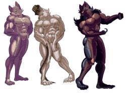 3boys bara big_bad_foxy five_nights_at_freddy's five_nights_at_freddy's_4 fox foxy_(fnaf) gay hook male_only muscular muscular_male nightmare_foxy penis pinumontbalou ringmaster_foxy tagme