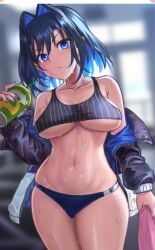 crop_top freeze-ex hololive hololive_english hololive_english_-council- hololive_english_-promise- ouro_kronii subway_(franchise) tagme underboob underwear virtual_youtuber