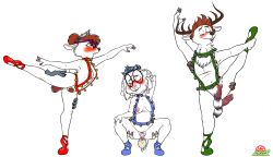 anthro ballerina ballet bell bite biting_lip blush bodily_fluids bovid caprine christmas cindy_doeson clothed clothing crossdressing crouching crown cum cum_inside dance_shoes dancewear dancing darren_doeson deer disembodied_hand disembodied_penis disney eyewear fan_character female footwear frottage genital_fluids genitals glasses goat group hi_res holidays male male/female male/male mammal medium_breasts melanie_gessaney moan mostly_nude penetration penis pointe_shoes sex shoes stretching tiara topless trio vaginal_penetration wastedtimeee zootopia