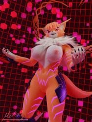 1girls anthro anthromorph big_breasts breasts digimon digimon_(species) female fur furry huge_breasts meicrackmon meicrackmon_vicious_mode yiff