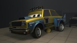 2022 3d_(artwork) anthro balls car car_ugen cars_(film) digital_media_(artwork) disney genitals gudmund gudmund_(cars) living_car living_machine living_vehicle machine male male_only non-human not_furry penis pixar solo solo_male vehicle