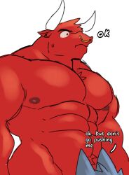 bara biceps furry hunter_(toro_buull) ice_xhan male male_focus male_only muscular muscular_male pecs red_body red_fur toro_buull