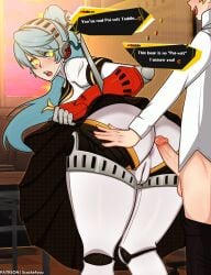 1boy 1girls android anus ass dat_ass dialogue dominant_male english_text hetero imminent_sex labrys penis persona persona_4 persona_4_arena ponytail pussy scocks4you shadow_labrys shadow_self_(persona) tagme teddie uncensored