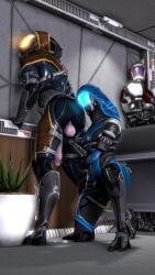 1boy 1boy1girl 1girls 3d alien alien_girl animated big_penis clothed cum cumming darth666revan female femboy femdom handjob male mass_effect masturbation mp4 quarian sound suit video video_games