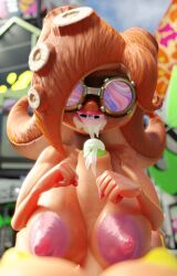 big_breasts big_cock big_penis blowjob cum fancynight fuzzy_(splatoon) fuzzy_octoling huge_breasts octoling octoling_girl public public_sex splatoon splatoon_3