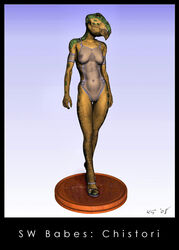 3d alien breasts chistori female k9_(artist) kaernen nipples pussy reptilian star_wars tagme text transparent_clothing