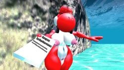 1girls 3d 3d_(artwork) air_bubbles anthro big_boobs big_breasts big_nipples big_nose big_thighs big_tits boobs breasts closed_eyes drowning female female_only fun_pass garry's_mod maria_the_yoshi mario_(series) naked nintendo nipples nude nude_female ocean pussy red_skin red_yoshi solo tailscookie thick thick_ass thick_hips thick_thighs tits underwater white_skin wide_hips yoshi