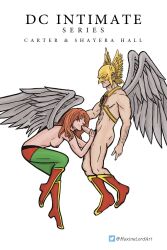 1boy 1boy1girl 1girls big_penis blowjob boots breasts canon_couple carter_hall couple dc dc_comics female hawkgirl hawkman helmet male male/female maxinelordart naked naked_female penis red_hair redhead sex shayera_hol straight sucking_penis superhero superheroine wings