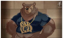 aaron_(artist) anthro bear ben_(zenless_zone_zero) ben_bigger cropped male male_only mihoyo solo solo_male zenless_zone_zero