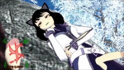 1futa 3d ace_(oc) angry animated black_hair blake_belladonna bouncing_penis breasts casual cat_ears clothing erection faunus futanari human intersex leg_lift nipples no_sound offscreen_character offscreen_sex outdoor_sex outdoors outside pale_skin penis purple_eyes red_hair rooster_teeth rwby sfmslayer snow source_filmmaker spread_legs testicles vaginal video voyeur yellow_eyes