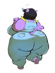 1girls anthro ass ass_cleavage ass_focus barefoot bbw behind_view big_ass big_butt bubble_butt butt_crack butt_focus cat_ears cat_tail catgirl catty_(undertale) chubby chubby_anthro chubby_female clothed clothing deltarune denim_clothing dreaminerryday ellipsis fapolantern fat_ass felid felid_humanoid feline feline_humanoid felis female female_only fur overweight overweight_anthro overweight_female purple_body purple_fur purple_skin short_hair shortstack simple_background solo_female tail tubby undertale undertale_(series) walking white_background