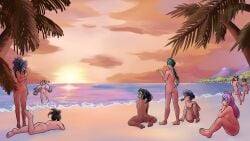 7girls anewenfartist ass beach breasts casual dark-skinned_female dendra_(pokemon) elite_four feet female female_only female_teacher gym_leader iono_(pokemon) juliana_(pokemon) mela_(pokemon) miriam_(pokemon) multiple_girls nemona_(pokemon) nonsexual_nudity nude nude_beach nudist nurse penny_(pokemon) pokemon pokemon_champion pokemon_sv pokemon_trainer raifort_(pokemon) rika_(pokemon) school_nurse teacher team_star