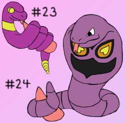 2022 ambiguous_gender arbok digital_media_(artwork) ekans erection feral generation_1_pokemon genitals hi_res male nintendo penis pokémon_(species) pokemon pokemon_(species) rattle_(anatomy) secretsableye sex simple_background smile tail_fetish tail_play tail_sex tailjob text tongue tongue_out