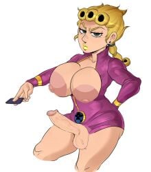 1futa ass big_breasts big_penis blonde_hair detnox edit futa_only futanari gay giorno_giovanna jojo's_bizarre_adventure light_skin looking_at_viewer rule_63 solo_futa thick_thighs vento_aureo