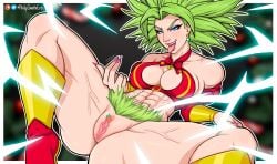 1girls 2022 dragon_ball dragon_ball_super female female_only female_pubic_hair hairy_pussy kefla legendary_super_saiyan philipsmitheros pussy solo solo_female super_saiyan super_saiyan_2