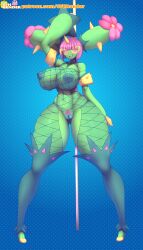 absurd_res areola female fishnet_clothing generation_5_pokemon genitals hi_res humanoid maractus nintendo nipples not_furry pokémon_(species) pokemon pokemon_(species) pokemon_humanoid pokemorph pole pussy sadflowerhappy solo stripper_pole