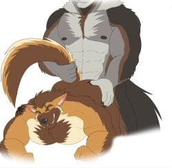 bara big_ass big_balls big_breasts big_butt big_penis canine chase_kusanagi cum doggy_style furry furry_gay furry_only gay himbo homosexual ligoni