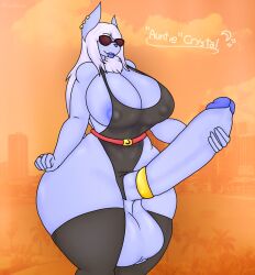 1futa absol anthro big_breasts big_penis bottom_heavy breasts clothed clothing crystal_(nicolaowo) furry futa_only futanari huge_breasts huge_cock huge_hips nicolaowo partially_clothed penis pokémon_(species) pokemon pokemon_(species) solo standing wide_hips