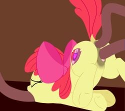 1girls 2022 accessory all_three_filled anal anal_sex anus apple_bloom_(mlp) ass ass_up bow_ribbon clitoris closed_eyes colored cub cutie_mark digital_media_(artwork) dock dtcx97 earth_pony equid equine eyebrows female feral flat_colors friendship_is_magic fur genitals hair hair_accessory hair_ribbon hairbow hasbro hi_res hooves horse lying mammal my_little_pony on_front on_model oral oral_penetration penetration pony pussy red_hair red_tail ribbons sex solo_focus tentacle tentacle_in_ass tentacle_in_mouth tentacle_in_pussy tentacle_penetration tentacle_sex tentacles_on_female triple_penetration underhoof vaginal_penetration yellow_body yellow_fur young