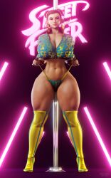 10:16 1girls 3d 3d_(artwork) belly_button big_boobs big_breasts boots busty capcom chun-li chun-li_(cover_girl) cleavage deep_cleavage female female_only hair_bun high_heel_boots high_heels human human_only jacket keyd10iori long_boots looking_at_viewer no_pants pantsless panty_pull pole pulling_clothing pulling_underwear repinscourge snoopz solo solo_female street_fighter street_fighter_6 stripper stripper_pole thick_thighs thighs thong twitter unzipped voluptuous zipper