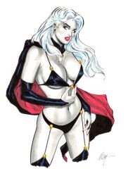 1girls 2022 big_breasts chaos_comics coffin_comics death_(personification) female_focus female_only grim_reaper lady_death mc_wyman queen_of_the_dead tagme voluptuous_female white_body white_hair white_sclera