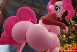 1girls 3d 3d_(artwork) anthro anthro_only ass_focus ass_view back_view bell busty butt_focus christmas christmas_candy christmas_tree dat_ass equid equine female_only friendship_is_magic furry furry_only gift gift_box horse huge_ass huge_breasts huge_butt large_ass large_breasts large_butt long_tail looking_at_viewer looking_back my_little_pony pinkie_pie_(mlp) pony rear_view santa_hat sfrogue sideboob solo solo_female squat squatting straight_hair thick_thighs thong thunder_thighs underwear wide_hips