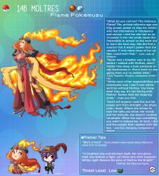 creature_index english_text female_focus female_moltres hi_res kinkymation legendary_pokémon moltres nintendo page_146 page_number pokémon_(species) pokemon pokemon-girl_encyclopedia pokemorph pokemusu profile tagme terrance_rainer_(kinkymation) text text_box