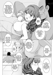 1boy 1girls ass bangs bare_legs bare_thighs bath blush breast_grab breasts celica_(fire_emblem) comic completely_nude crotch deep_skin doujin english_text female femsub fire_emblem fire_emblem_echoes:_shadows_of_valentia from_below greyscale groping group_bathing indoors large_ass large_breasts larger_male legs long_hair looking_back male maledom medium_hair monochrome muscular_male nintendo nipples nude nude_female onsen open_mouth partially_submerged pussy queen revolverwingstudios royalty shocked smaller_female smile text thick_thighs thighs water water_fountain