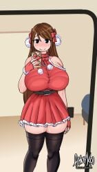 ahoykoi ass big_ass big_breasts blush cheating christmas christmas_outfit cum cum_in_ass cum_inside emirichu fat_ass huge_breasts koianimations mirror_selfie no_panties selfie stockings tagme tall tall_female thick_ass thick_thighs youtube youtuber