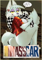 big_ass big_breasts breasts bubble_butt ear_piercing ear_ring earrings executordee eyeshadow female furry furry_female furry_only huge_ass nascar tagme wolf wolf_ears wolf_girl