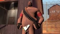 armband balls ballsack bandolier fingerless_gloves food food_on_body food_on_penis food_play garry's_mod gloves happy heavy_(team_fortress_2) heavy_weapons_guy male_only naked nude sandwich team_fortress_2 tf2 valve valve_(company)