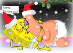 2boys christmas closed_eyes cum_drip edit erection gay handjob holding_penis holly_(plant) interspecies kissing male mistletoe multiple_males patrick_star penis_out santa_hat sea_sponge smooth_skin spongebob_squarepants spongebob_squarepants_(character) starfish starry_background stroking_penis tagme underwear_aside underwear_only what yaoi yece