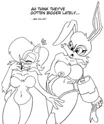 anthro archie_comics bleeding blood breasts bunnie_rabbot chipmunk english_text female female_only fur furry genocyber interspecies mobian_(species) monochrome multiple_females nipples nude rabbit sally_acorn sega sonic_(series) sonic_satam sonic_the_hedgehog_(archie) sonic_the_hedgehog_(comics) sonic_the_hedgehog_(series) tagme text