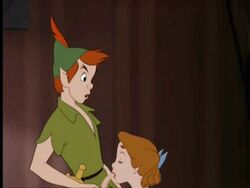 animated bad_anatomy bow clothing disney edit erection fellatio female male oral penis peter_pan_(character) peter_pan_(disney) straight tagme wendy_darling