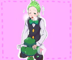 cilan_(pokemon) fellatio implied_fellatio implied_oral male_only oral pansage pokemon pokemon_bw pokephilia rao_(artist) tagme