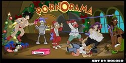 amy_wong bender_bending_rodriguez bololo breasts female futurama hermes_conrad hubert_j_farnsworth human john_a._zoidberg labarbara_conrad male nibbler philip_j_fry purple_hair robot turanga_leela