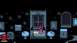 2d 2d_animation accurate_art_style animated cum cum_in_pussy deltarune duo futanari implied_futanari mayin noelle_holiday pixel_animation pixel_art susie_(deltarune)