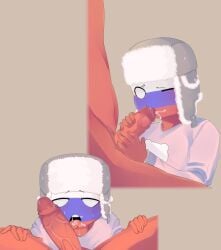 2boys blowjob countryhumans cum_in_mouth enfixroute father_and_son gay incest russia_(countryhumans) size_difference soviet_union_(countryhumans) tagme ushanka yaoi