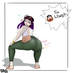 blair_(gobrush) fart fart_fetish farting gobrush gobrushrush natalia_(gobrush) purple_hair rushgob sound_effect twerking