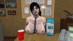 breasts grand_theft_auto_v lydia_vale milk milk_carton nopixel office tits topless