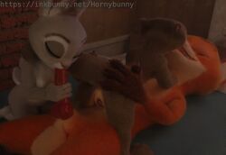 3d anthro balls canid canine cuckquean disney fellatio female fox genitals group hi_res hornybunny judy_hopps knot lagomorph leporid male male/female mammal mrs._otterton mustelid nick_wilde nude oral otter penile penis rabbit sex small_breasts threesome trio zootopia