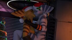 16:9 4k absurd_res christmas christmas_clothing christmas_headwear christmas_tree closed_eyes clothing duo female french_kissing gloves handwear hat headgear headwear hi_res holidays inside kissing lombax male mammal muscular nude penetration plant ratchet_(ratchet_and_clank) ratchet_and_clank rivet_(ratchet_and_clank) romantic romantic_ambiance romantic_couple romantic_sex santa_hat sex sony_corporation sony_interactive_entertainment tree widescreen yamimarik1994