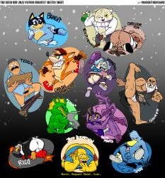 aggressive_retsuko aggretsuko anus balls bandit_heeler bluey_(series) bob's_burgers bulge crash_(series) crash_bandicoot crossover director_ton dreamworks dynamite fish_(nuclear_throne) gouken horpus_(puyo_puyo) jeff_albertson madagascar_(series) male male/male male_only manumaru naughtybassard nuclear_throne penis puyo_puyo puyo_puyo_quest repo_mantis_(tmnt) rico_(madagascar) rise_of_the_teenage_mutant_ninja_turtles sanrio shoe_(character) shoe_newspaper_comics smooth_fur street_fighter tagme teddy_(bob's_burgers) teenage_mutant_ninja_turtles the_penguins_of_madagascar the_simpsons torquewintress