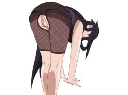 ass bottomless fishnets naruto naruto_shippuden shaved_pussy uchiha_kiyomi upskirt viewed_from_behind